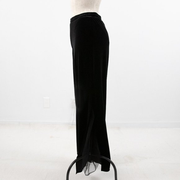 Vintage 90s M Velvet 2-Piece Set Pants Top Black - Picture 12 of 15